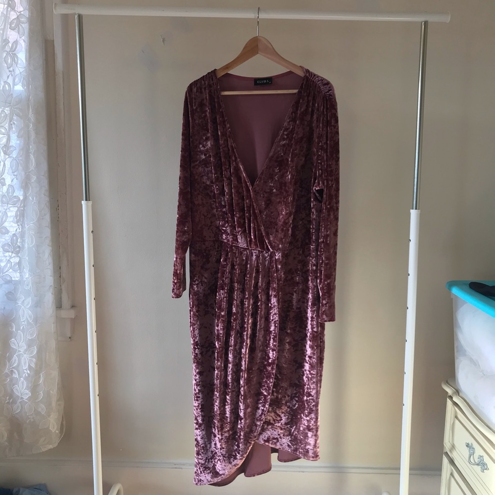 Club L Crushed Velvet Dress
